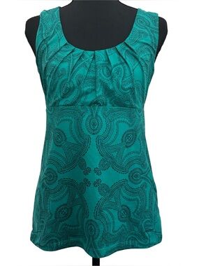 Patagonia Bandha Tank Top Sleeveless Activewear Outdoor Teal Green Paisley Sz M